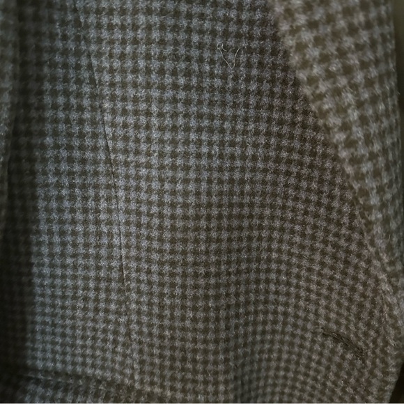 Club Monaco Manteaux Black & Navy Slim Tailored Coat in Houndstooth Size L NWT - Picture 3 of 12